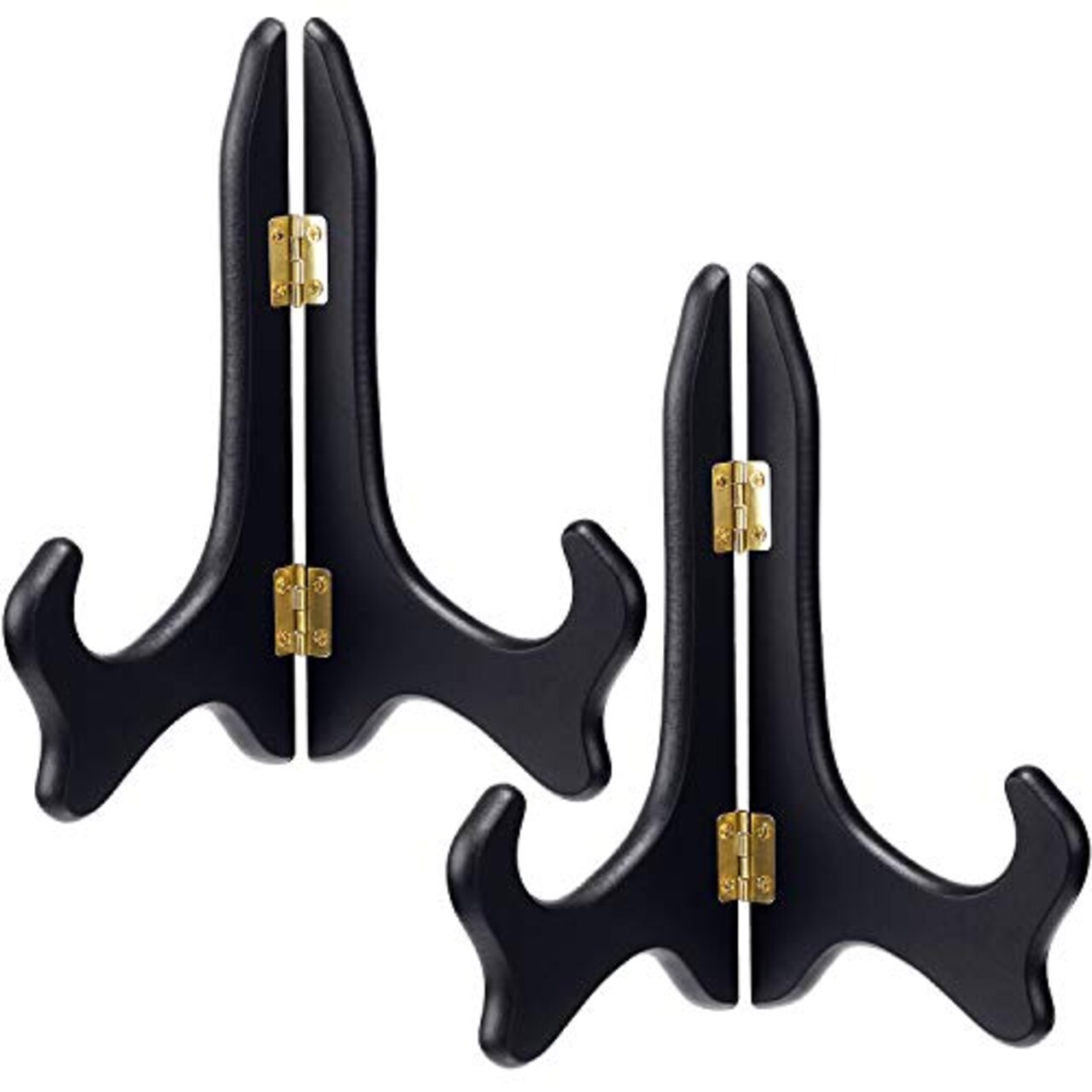 2 Packs Wooden Plate Stands for Display, Plate Holder Display Stand, Picture Frame Stand Easels, Tabletop Art Holder, Decorative Book Dish Stand